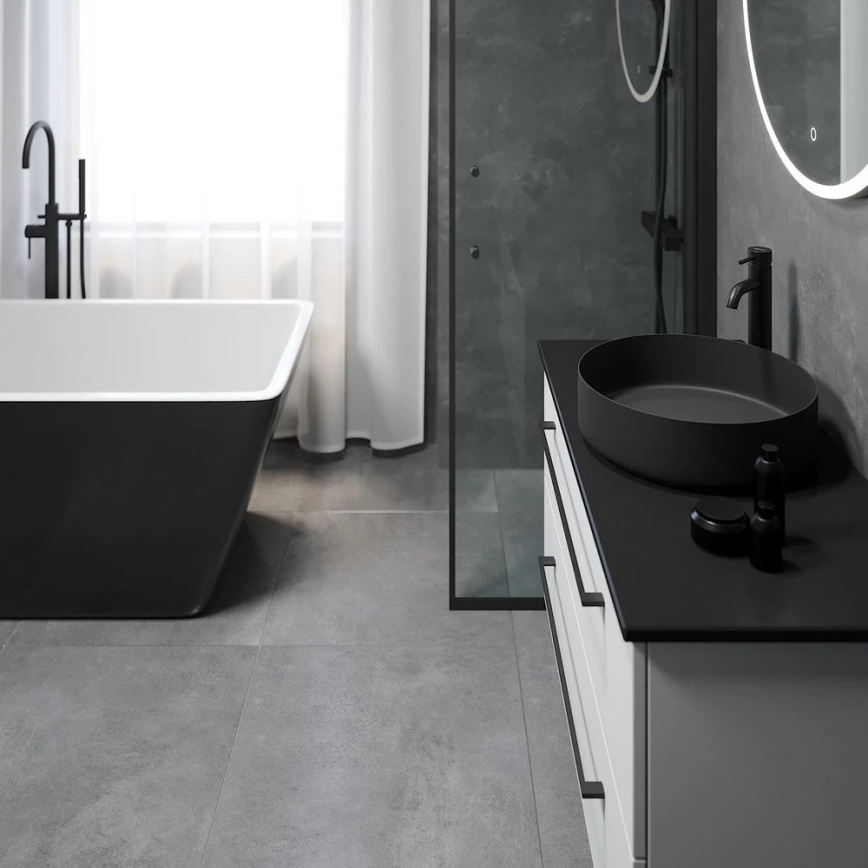 Lavoar pentru blat LJORDAL, Ø 40 cm, oțel/negru