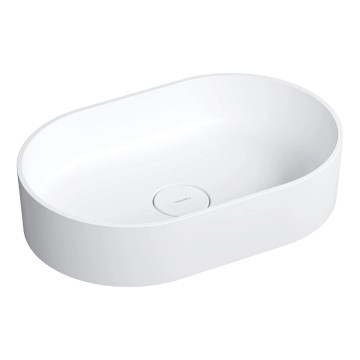 Lavoar pentru blat OVO 55x36 cm, dolomit, alb mat - OMNIRES OVOUNBM
