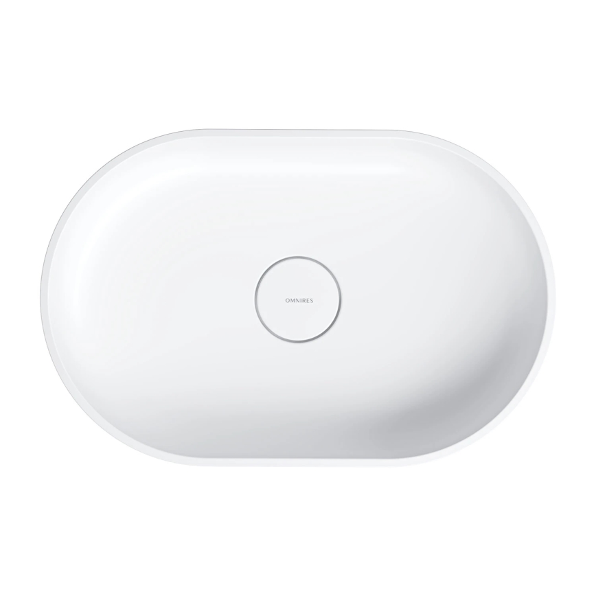 Lavoar pentru blat OVO 55x36 cm, dolomit, alb mat - OMNIRES OVOUNBM