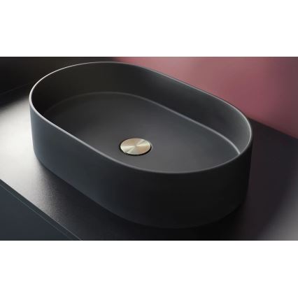 Lavoar pentru blat SILIA 35 x 55 cm, granit, negru - Deante CQS_NU6S