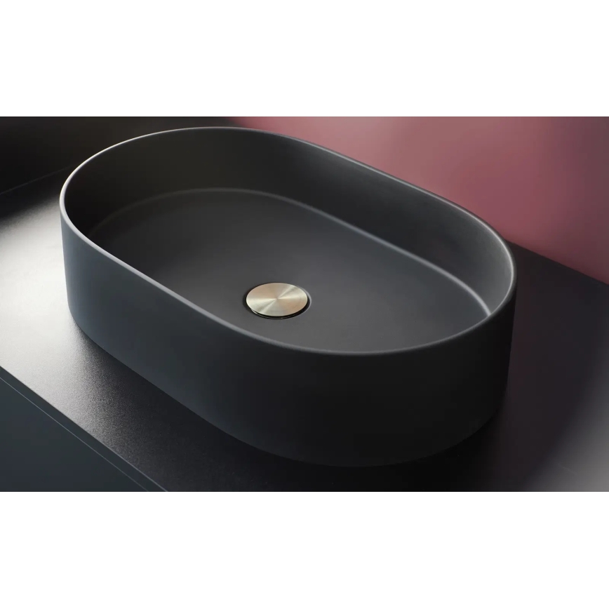 Lavoar pentru blat SILIA 35 x 55 cm, granit, negru - Deante CQS_NU6S