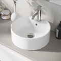 Lavoar pentru blat VIKEDAL Ø 38 cm, ceramică, alb