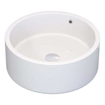 Lavoar pentru montare pe blat RUNDTOM Ø 41,5cm ceramică/alb