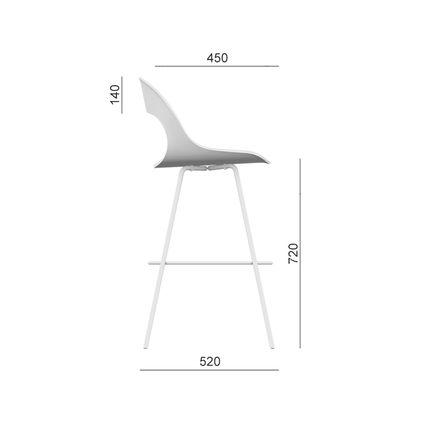 LD Seating - Scaun de bar LOTUS maro/negru