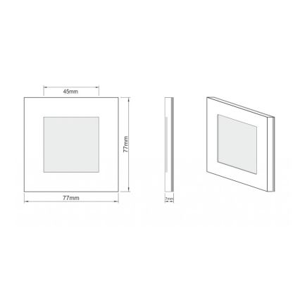 LDST AN-01-SZ-BZ9 - LED Corp de iluminat scara ANGEL 9xLED/1,2W/230V aurio 6500K