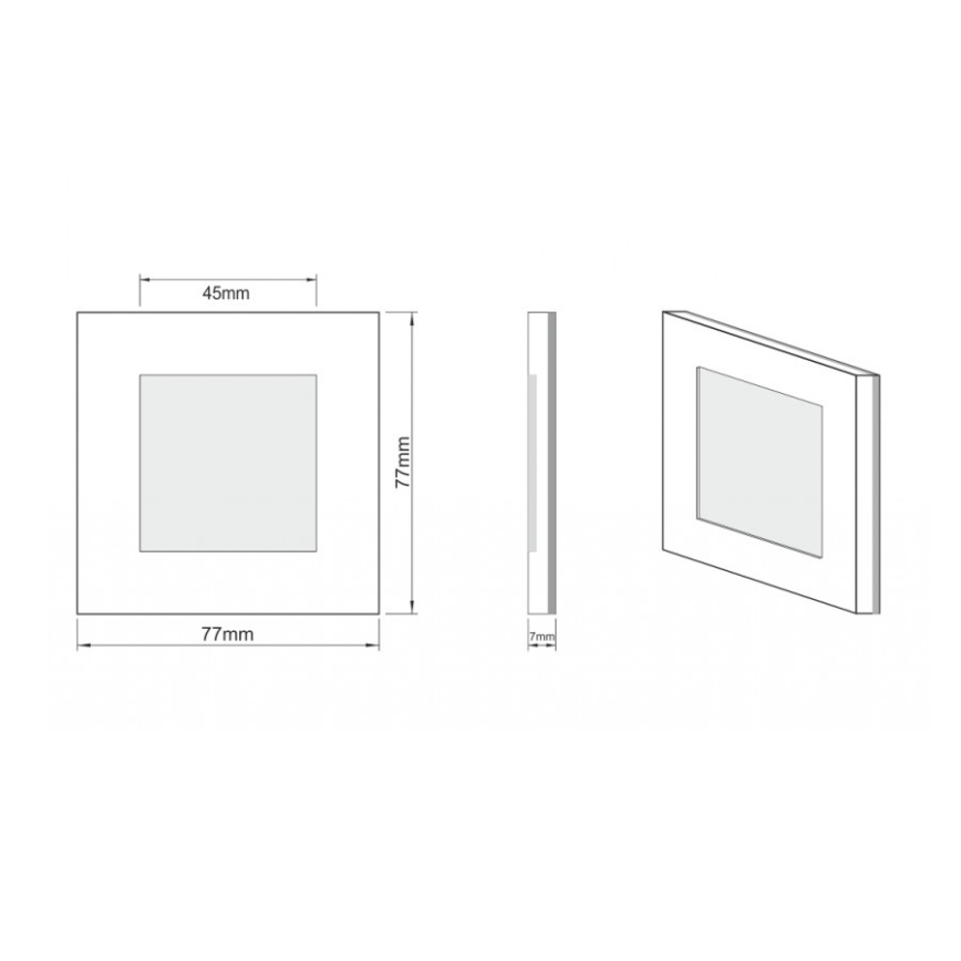 LDST AN-01-SZ-BZ9 - LED Corp de iluminat scara ANGEL 9xLED/1,2W/230V aurio 6500K