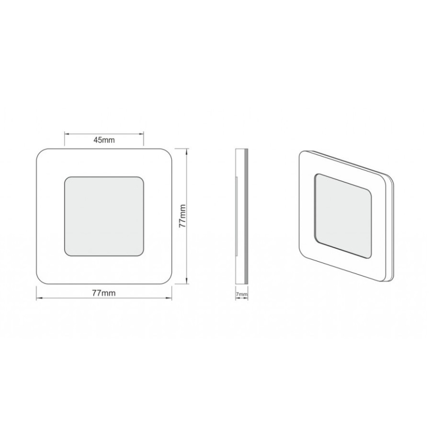 LDST DI-01-B-BZ12 - Lumină LED pentru scări DIANA LED/1,2W/230V alb 6500K