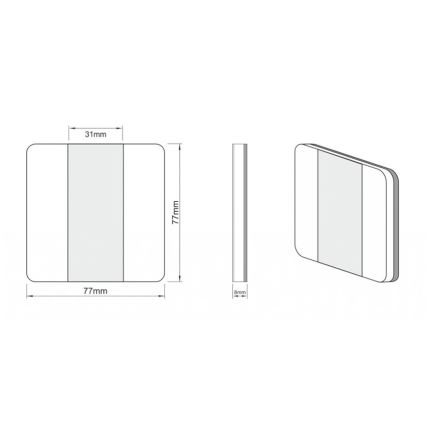 LDST DU-01-SZ-BC10 - Iluminat scară DUO 10xLED/1,2W/230V