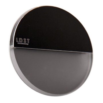 LDST RO-01-CB-BZ4 - LED iluminat scară ROBIN 4xLED/1,2W/230V negru lucios 6500K