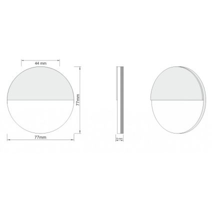 LDST RO-01-CB-BZ4 - LED iluminat scara ROBIN 4xLED/1,2W/230V negru lucios