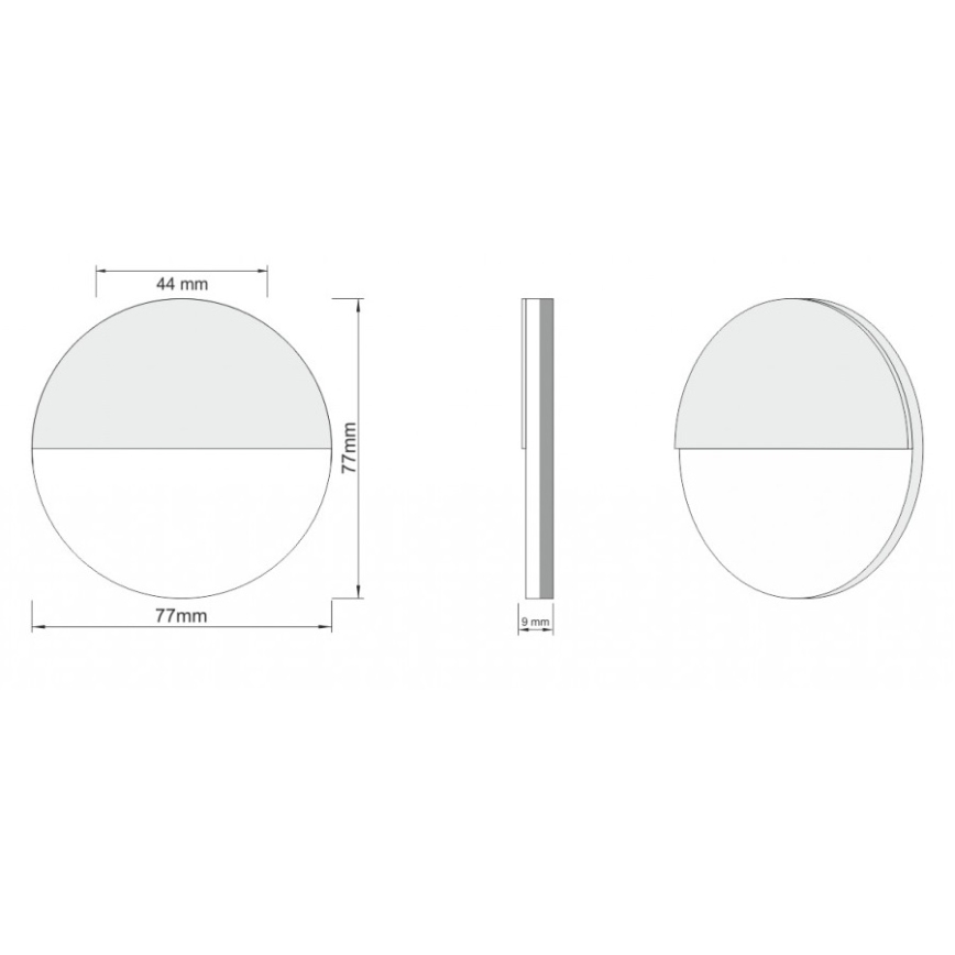 LDST RO-01-SC-BC4 - LED iluminat scara ROBIN 4xLED/1,2W/230V negru mat