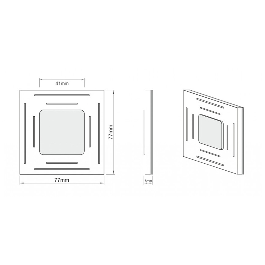 LDST SP-01-SS-BC8 - scara de iluminat SPACE 8xLED/1,2W/230V