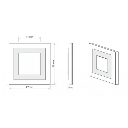 LDST SU-01-SS-BC8 - Iluminat scară SUNNY 8xLED/1,2W/230V