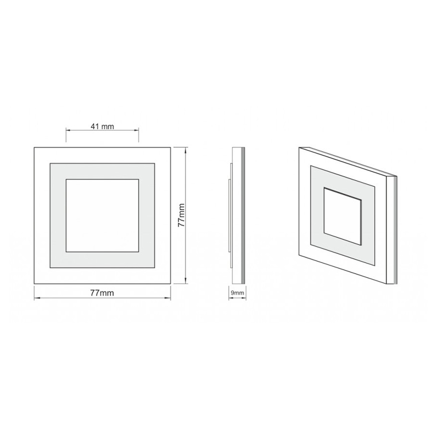 LDST SU-01-SS-BC8 - scara de iluminat SUNNY 8xLED/1,2W/230V