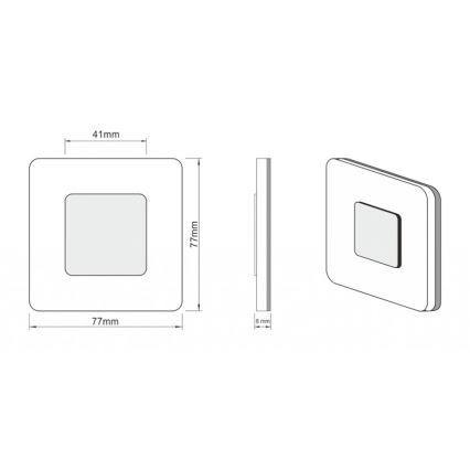 LDST SW-01-B-BC8 - scara de iluminat SWIFT 8xLED/1,2W/230V