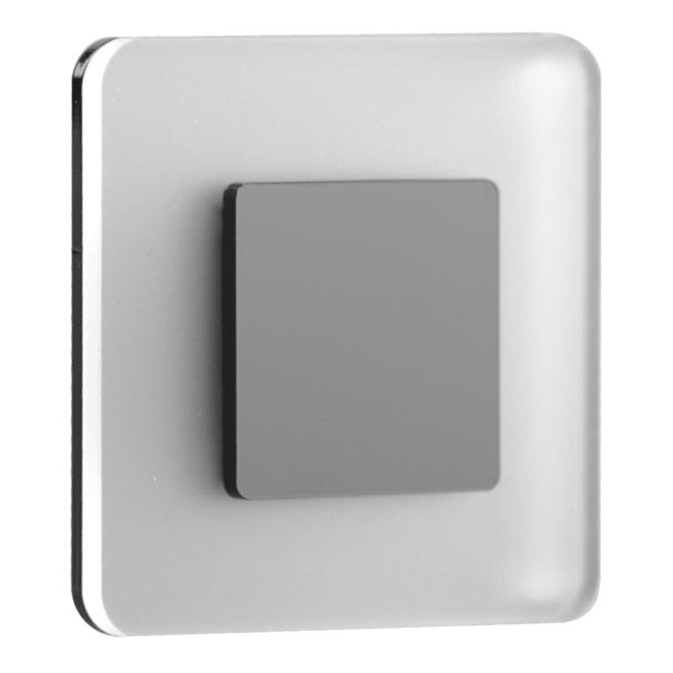 LDST SW-01-CB-BZ8 - Lumină LED pentru scări SWIFT 8xLED/1,2W/230V negru lucios 6500K