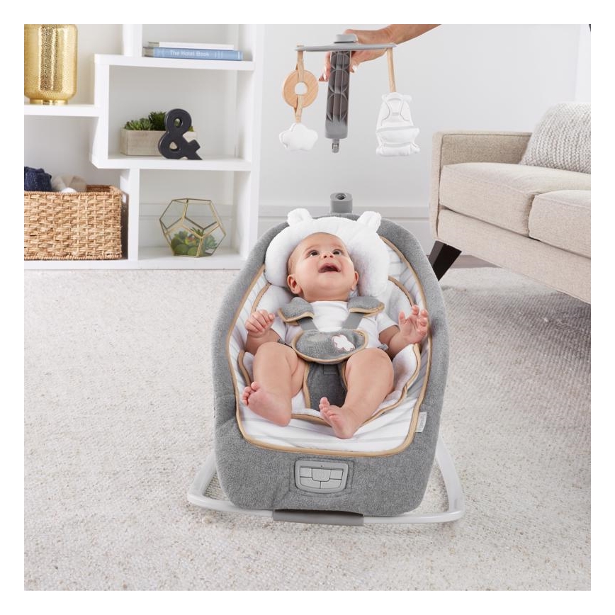 Leagăn cu vibrații și melodii pentru bebeluși BOUTIQUE Ingenuity