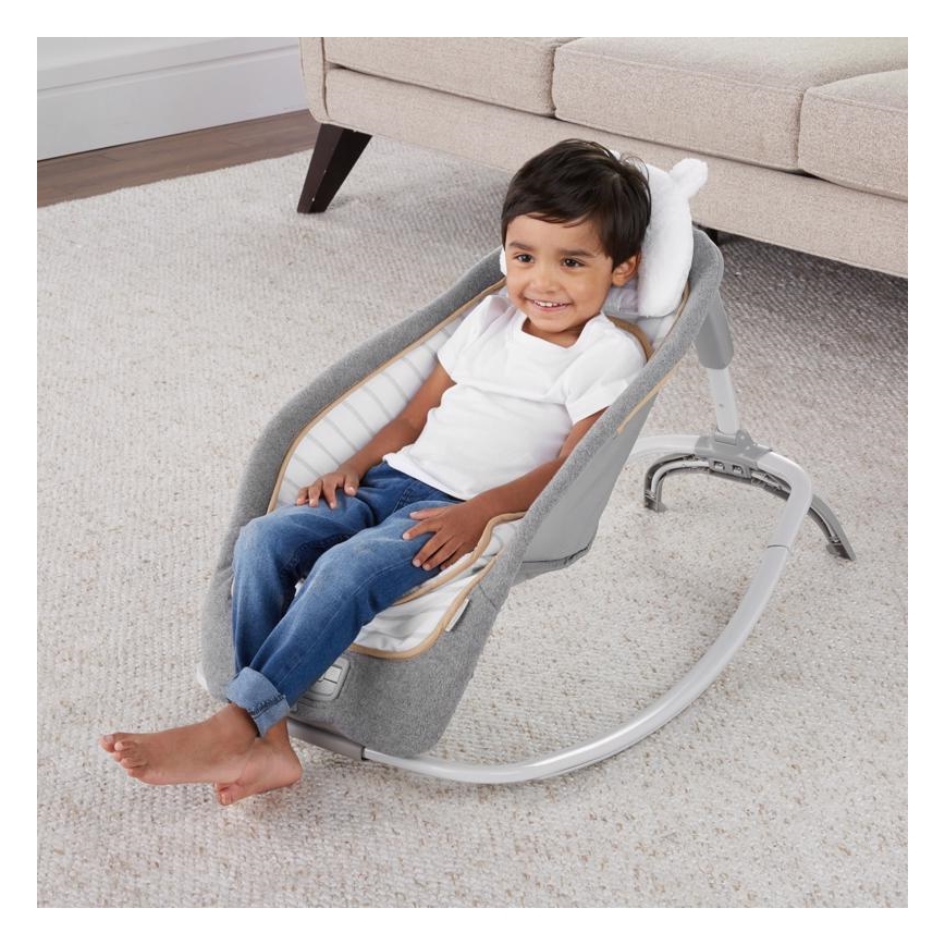 Leagăn cu vibrații și melodii pentru bebeluși BOUTIQUE Ingenuity