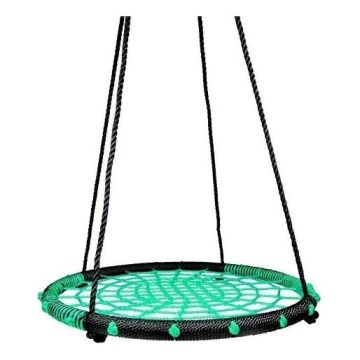 Leagăn Ø 80 cm negru/verde