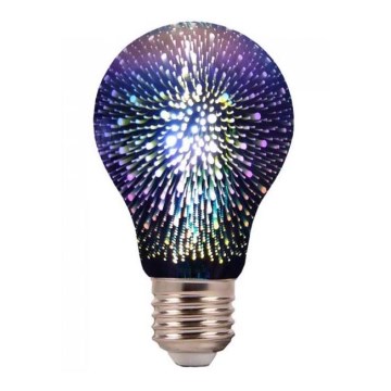 LED 3D Bec decorativ FILAMENT A60 E27/3W/230V 3000K