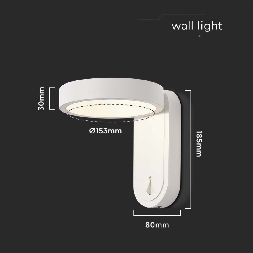 Aplica LED de perete LED/5W/230V 3000K/4000K alb