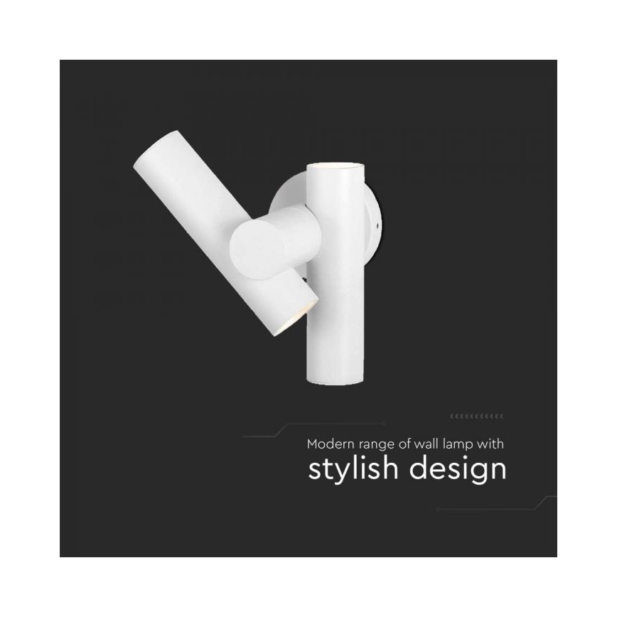 Aplica LED flexibilibilă de perete pentru exterior, 2xLED/3W/230V, 4000K, IP44, albă