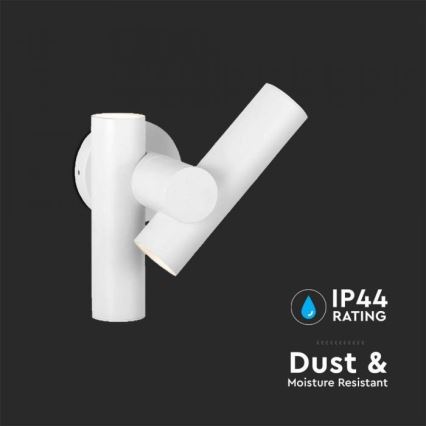 Aplica LED flexibilibilă de perete pentru exterior, 2xLED/3W/230V, 4000K, IP44, albă