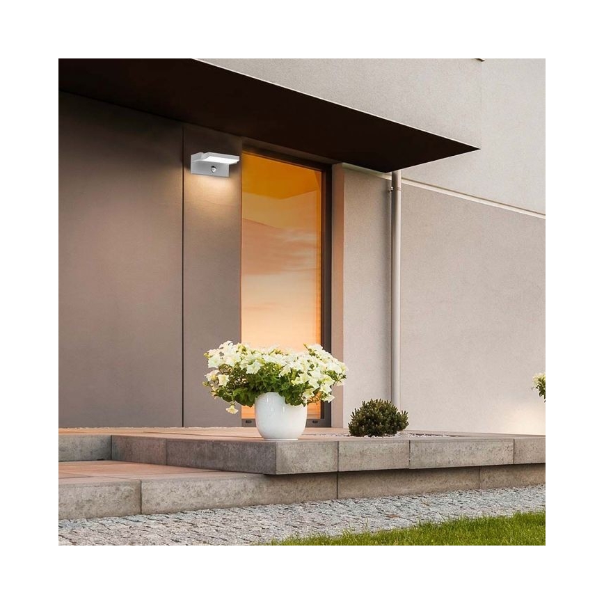 Aplica de perete LED pentru exterior cu senzor LED/17W/230V 3000K IP65 negru