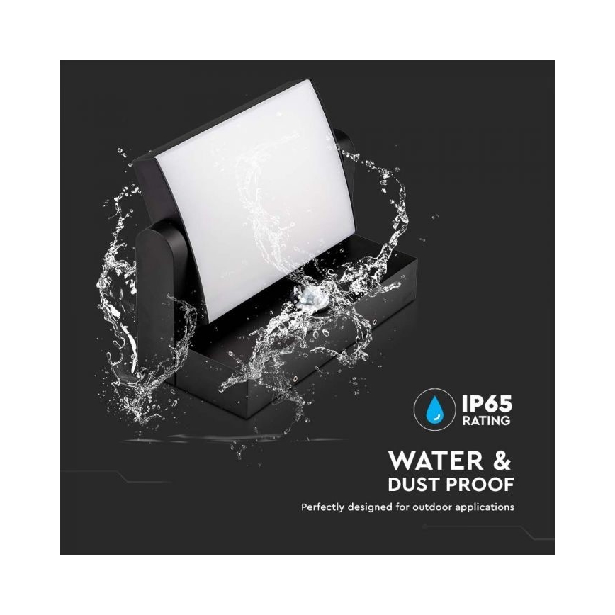 Aplica de perete LED pentru exterior cu senzor LED/17W/230V 3000K IP65 negru