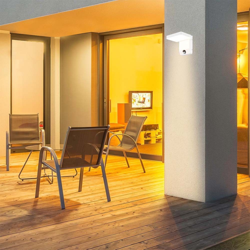 Aplica LED flexibilibilă de perete pentru exterior cu senzor LED/17W/230V IP65 4000K alb