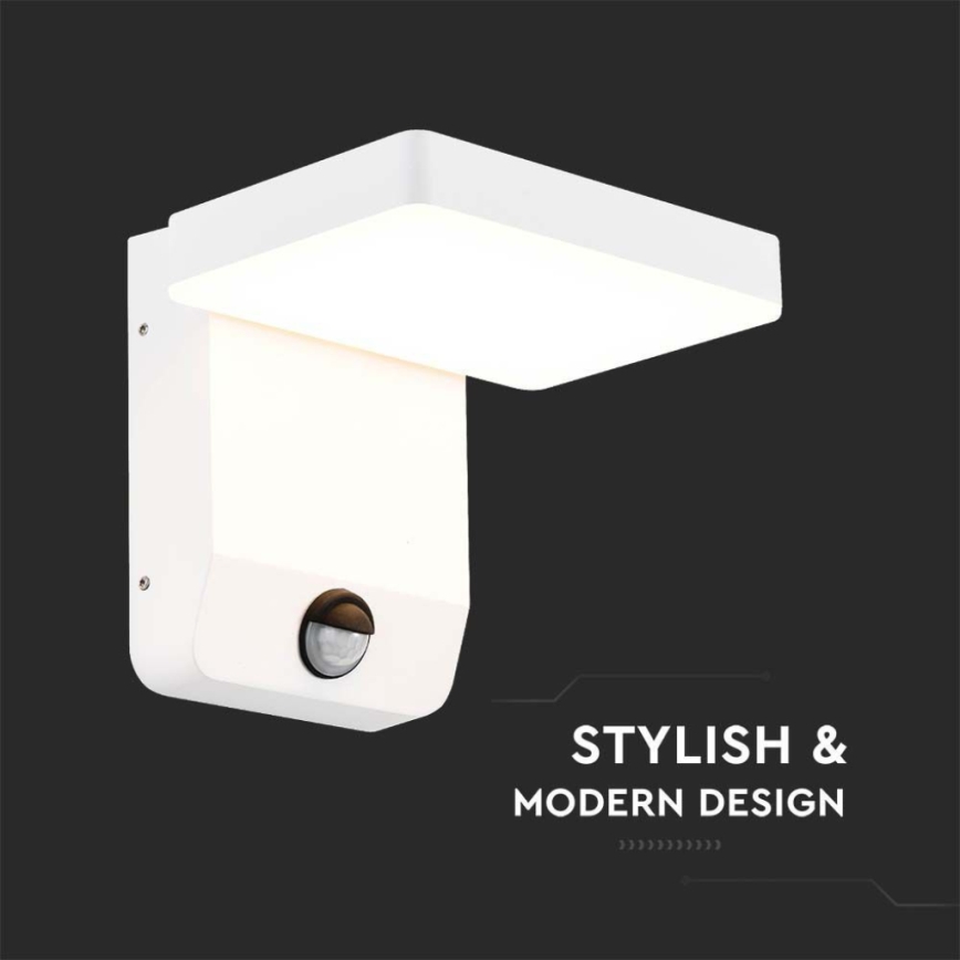 Aplica LED flexibilibilă de perete pentru exterior cu senzor LED/17W/230V IP65 4000K alb