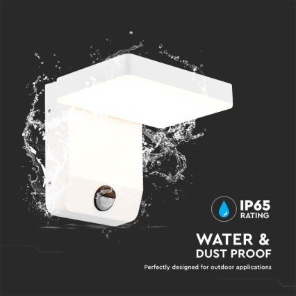 Aplica LED flexibilibilă de perete pentru exterior cu senzor LED/17W/230V IP65 4000K alb