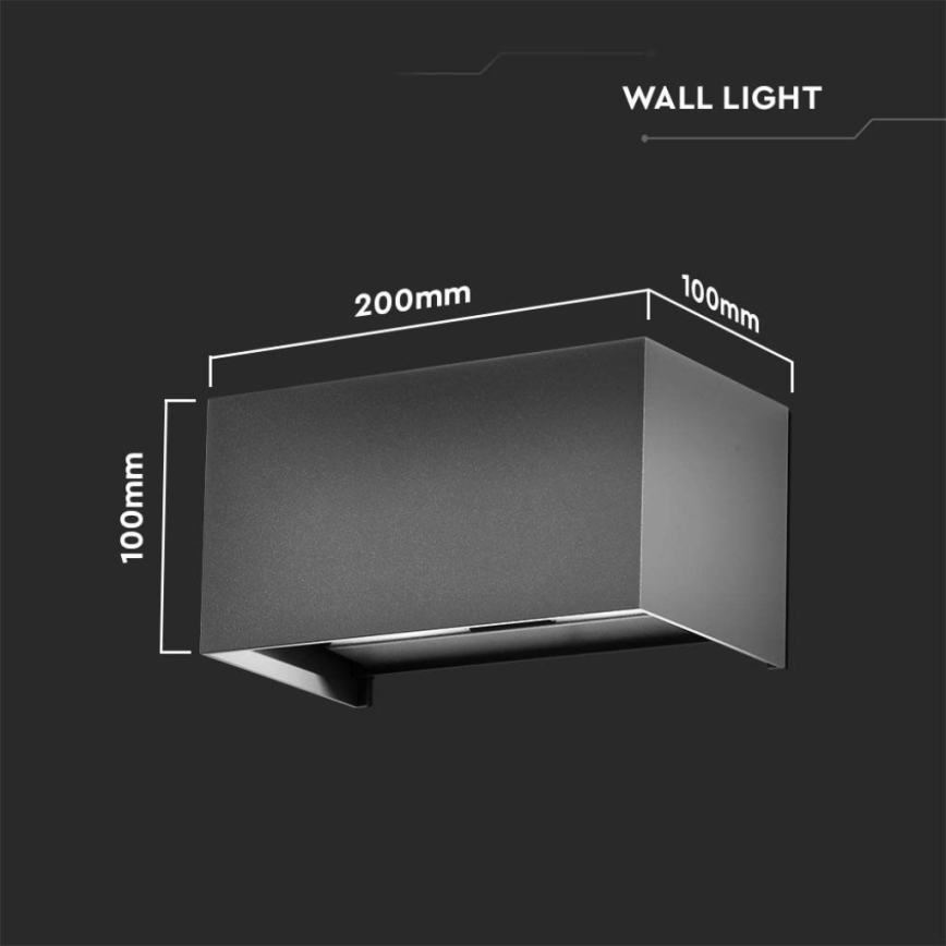 LED aplică de perete pentru exterior LED/24W/230V 4000K IP65 antracit