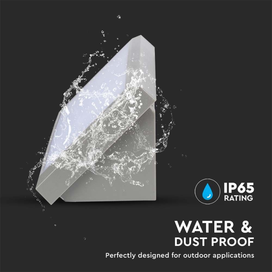 Aplica LED de perete pentru exterior LED/12W/230V 4000K IP65 gri