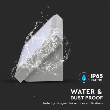 Aplica LED de perete pentru exterior LED/12W/230V 6400K IP65 gri