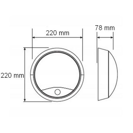 Aplica de perete LED pentru exterior cu senzor LED/15W/230V 4000K IP65