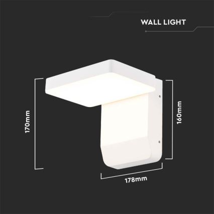 LED Lampă flexibilă de perete pentru exterior LED/17W/230V IP65 3000K albă