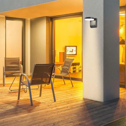 LED Lampă flexibilă de perete pentru exterior LED/17W/230V IP65 3000K negru