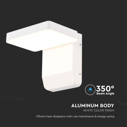 LED Aplica flexibilă de perete pentru exterior LED/17W/230V IP65 4000K alb