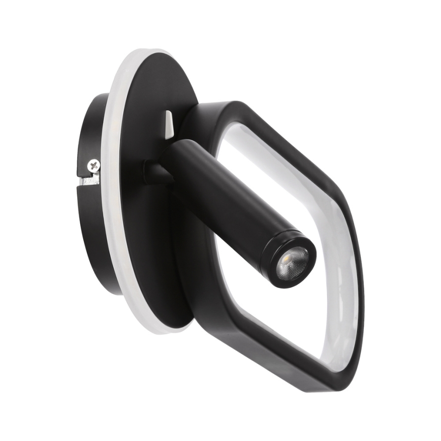 Aplica de perete LED MONET LED/13W/230V + LED/2W 3000/4000/6000K negru