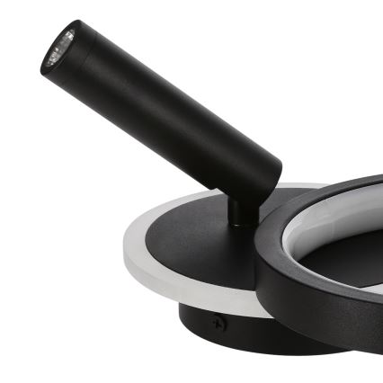 Aplica de perete LED MONET LED/13W/230V + LED/2W 3000/4000/6000K negru