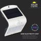 LED Aplică perete solară cu senzor LED/1.5W/3,7V IP65