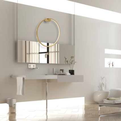 Aplica LED de perete SATURNO LED/25W/230V diametru 50 cm IP44 aurie