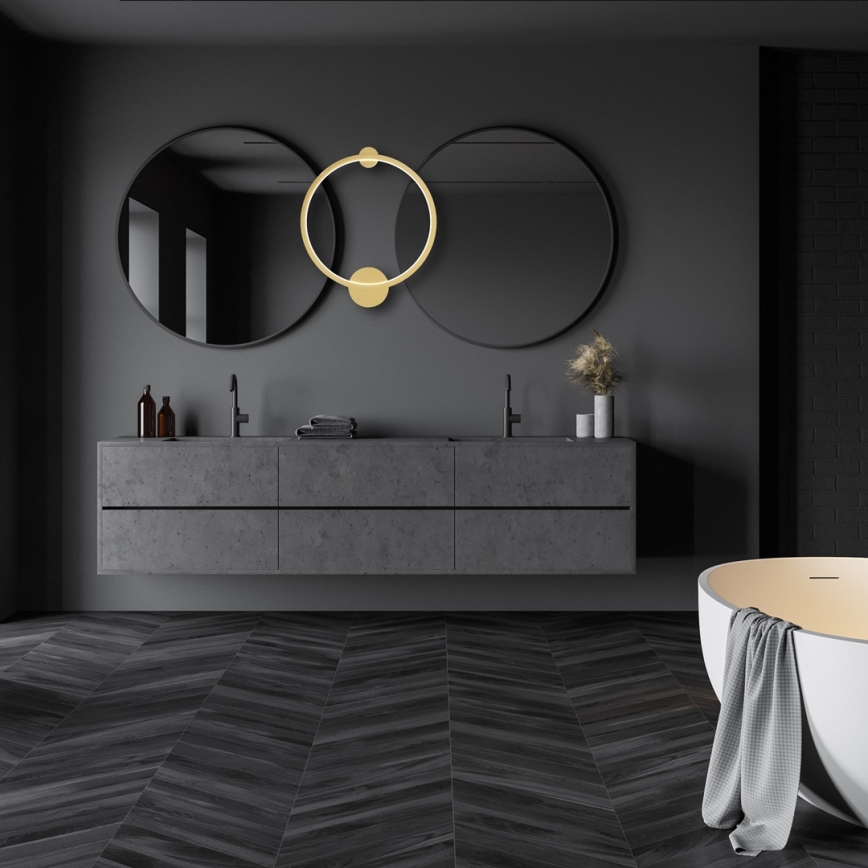 Aplica LED de perete SATURNO LED/25W/230V diametru 50 cm IP44 aurie