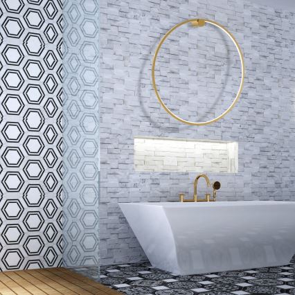 Aplica LED de perete SATURNO LED/46W/230V diametru 80 cm IP44 aurie