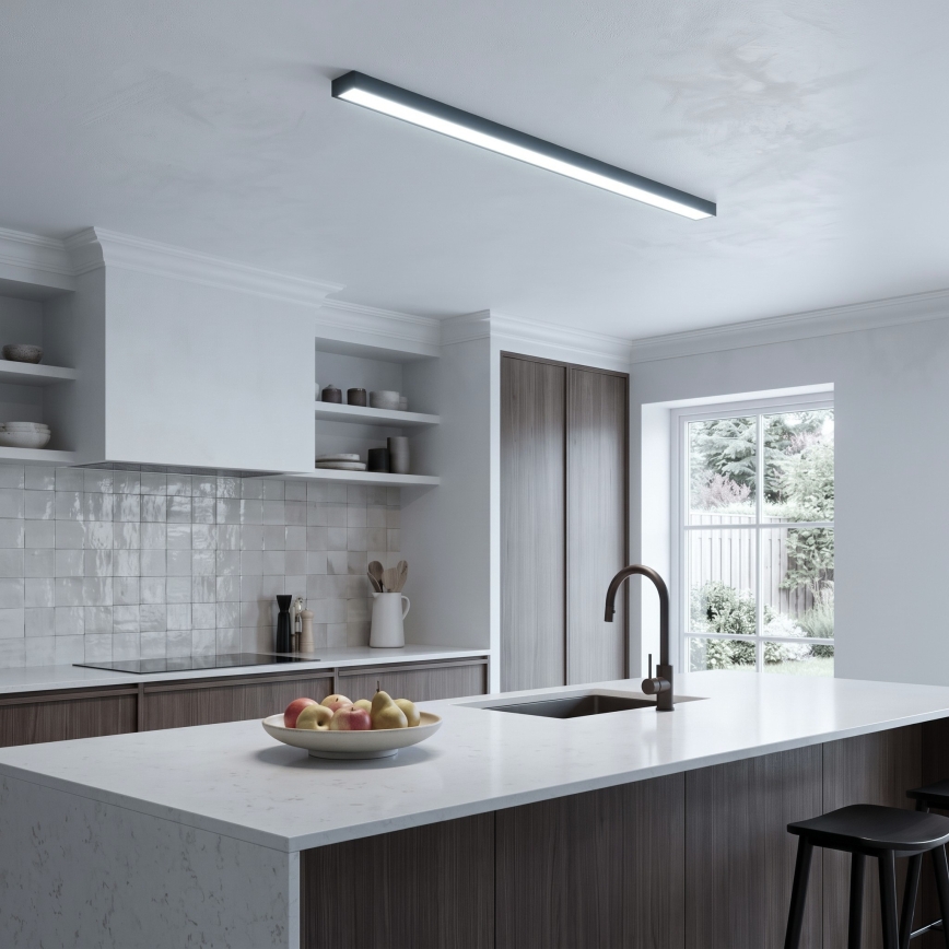LED Aplicat/pandantiv pe cablu LED/44W/230V 6000K 120 cm negru