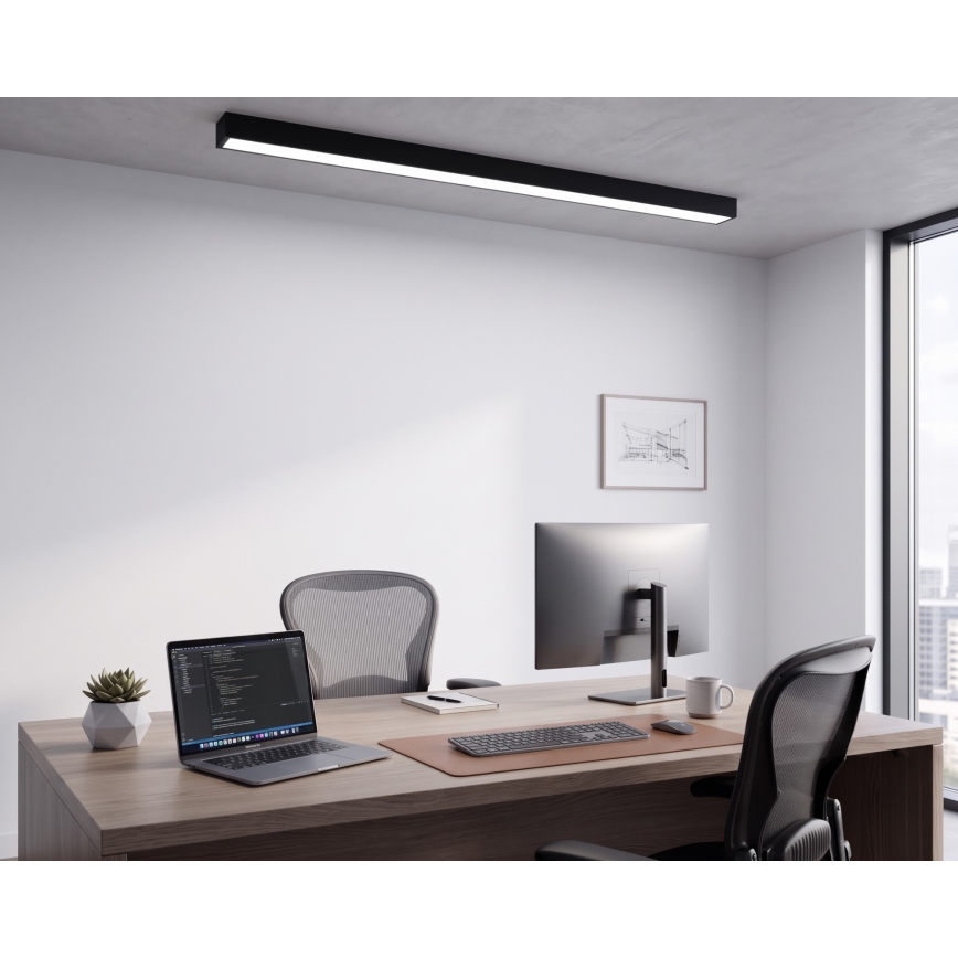 LED Aplicat/pandantiv pe cablu LED/44W/230V 6000K 120 cm negru