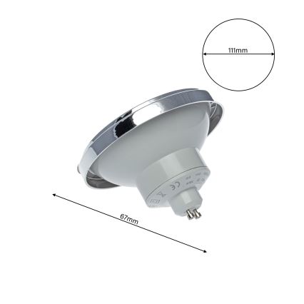 Bec LED AR111 GU10/12W/230V 4000K 24°