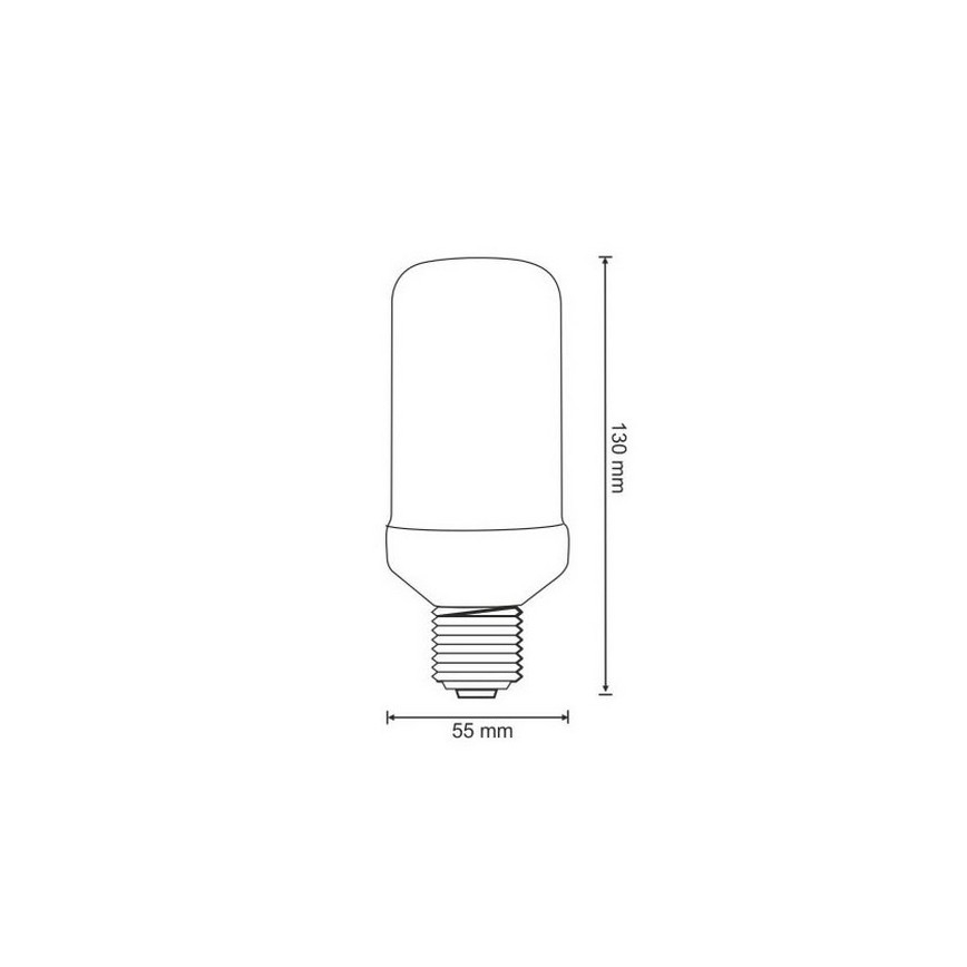 LED Bec decorativ FLAME T60 E27/3W/230V