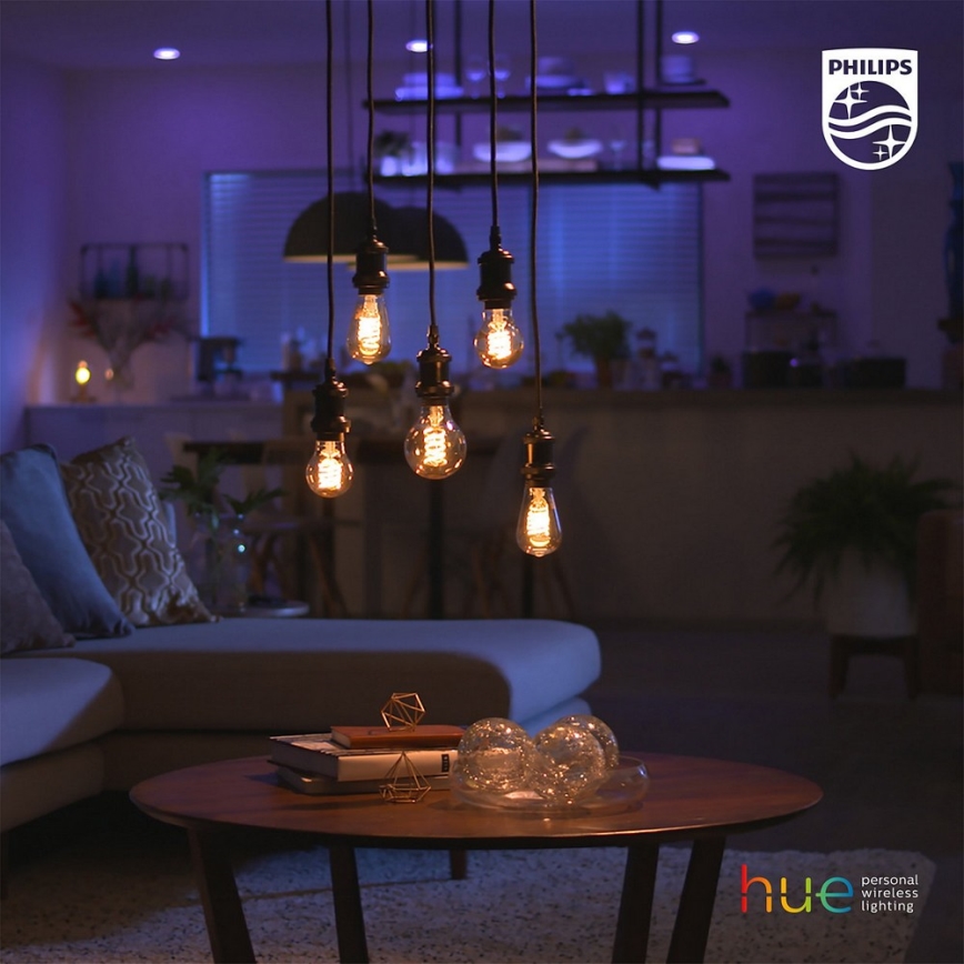 LED Bec dimmabil Philips HUE WHITE FILAMENT G93 E27/7W/230V